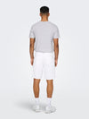 Mark Cotton Linen Shorts 0011 - White