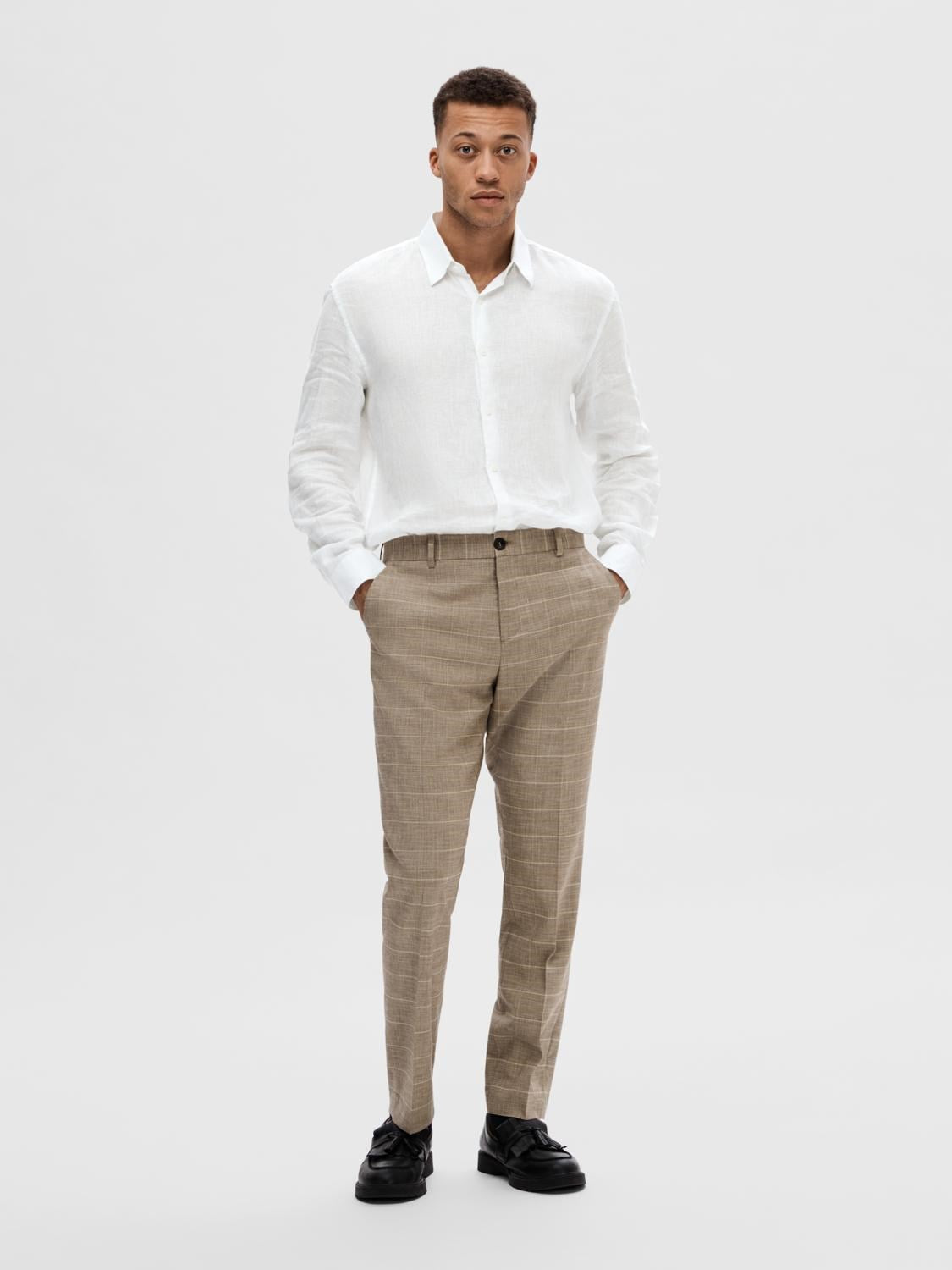 Kylian Regular Linskjorte - White