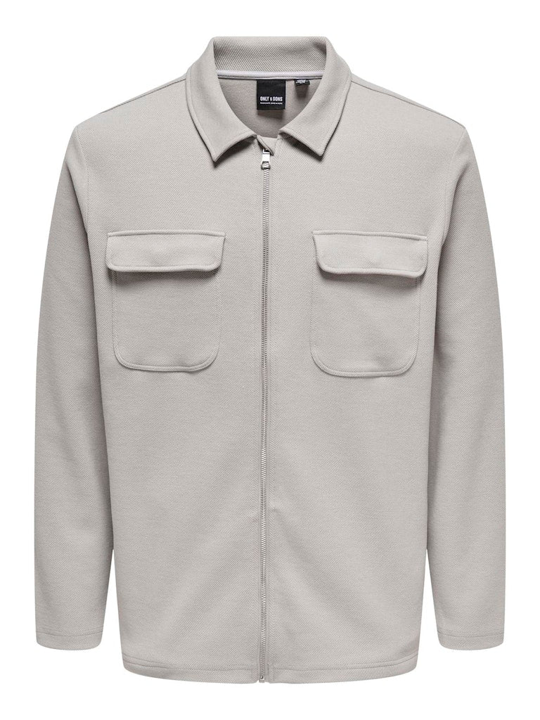Kodyl Overshirt Full Zip - Ash