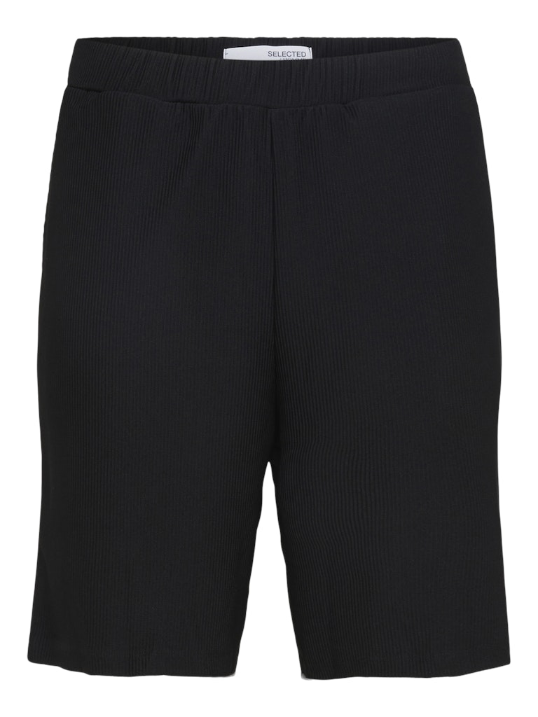 Loose Plissé Shorts - Black