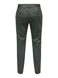 Flex Pant Herringbone 02093 - Black Rutet