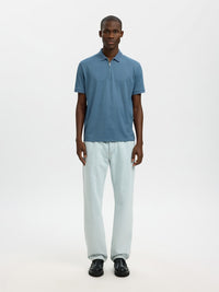 Fave Polo Zip - Blue Mirage