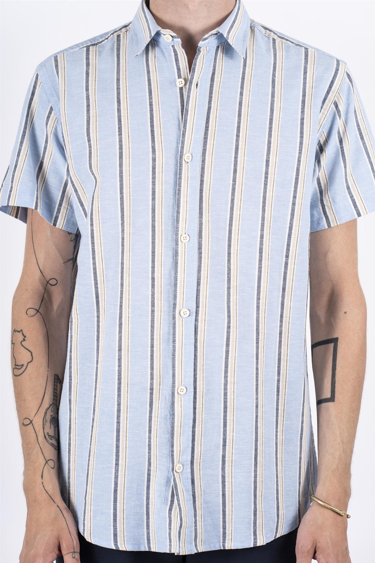 Aggasi Linskjorte SS - Summer Blue