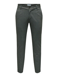 Flex Pant Herringbone 02093 - Black Rutet