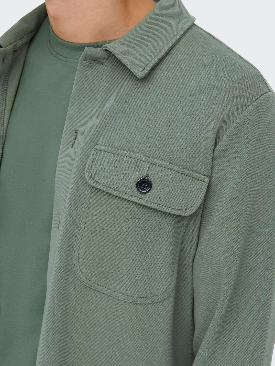 Kodyl Overshirt - Chinois Green/Castor Grey