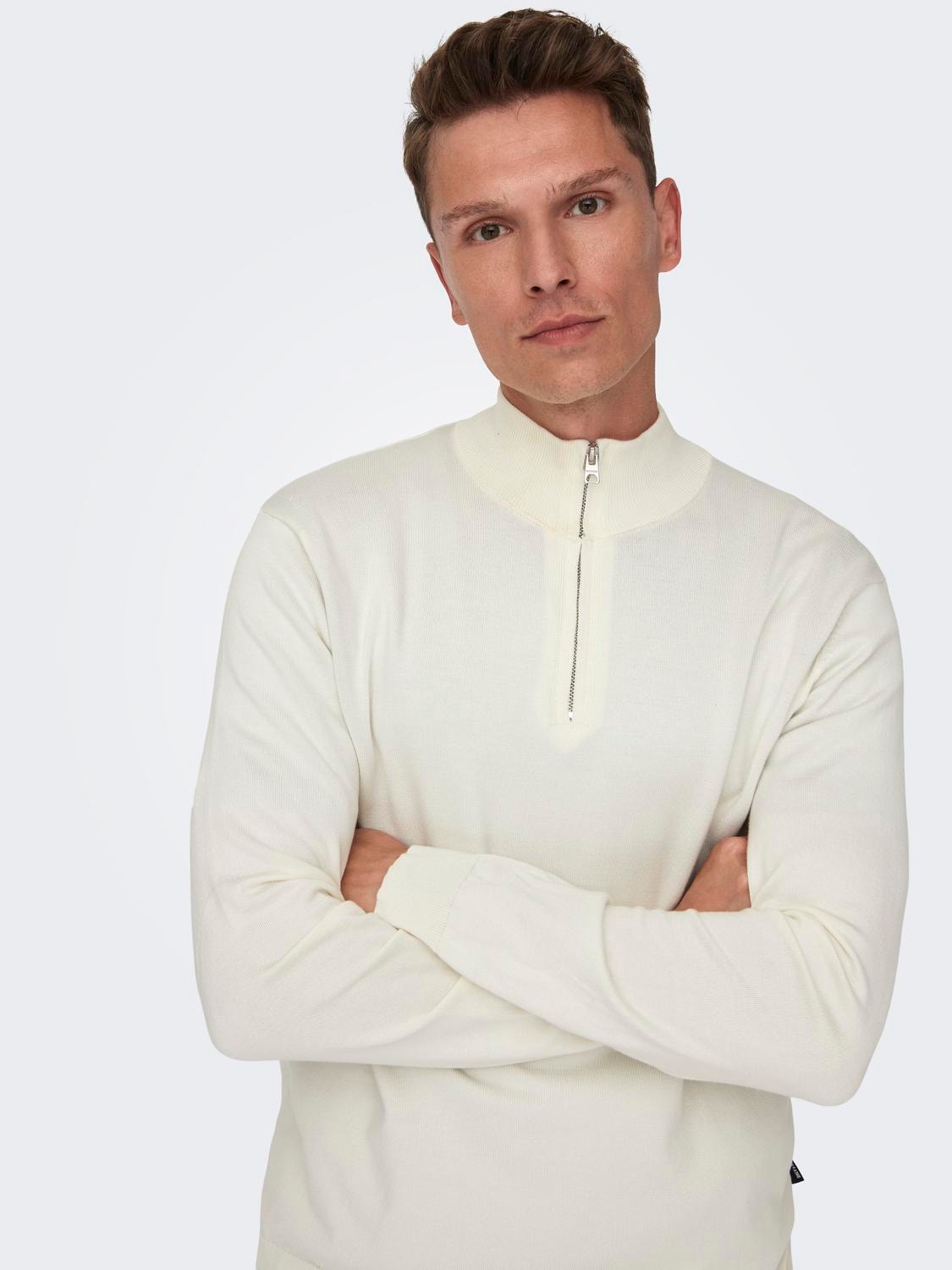 Wyler Half Zip - Star White