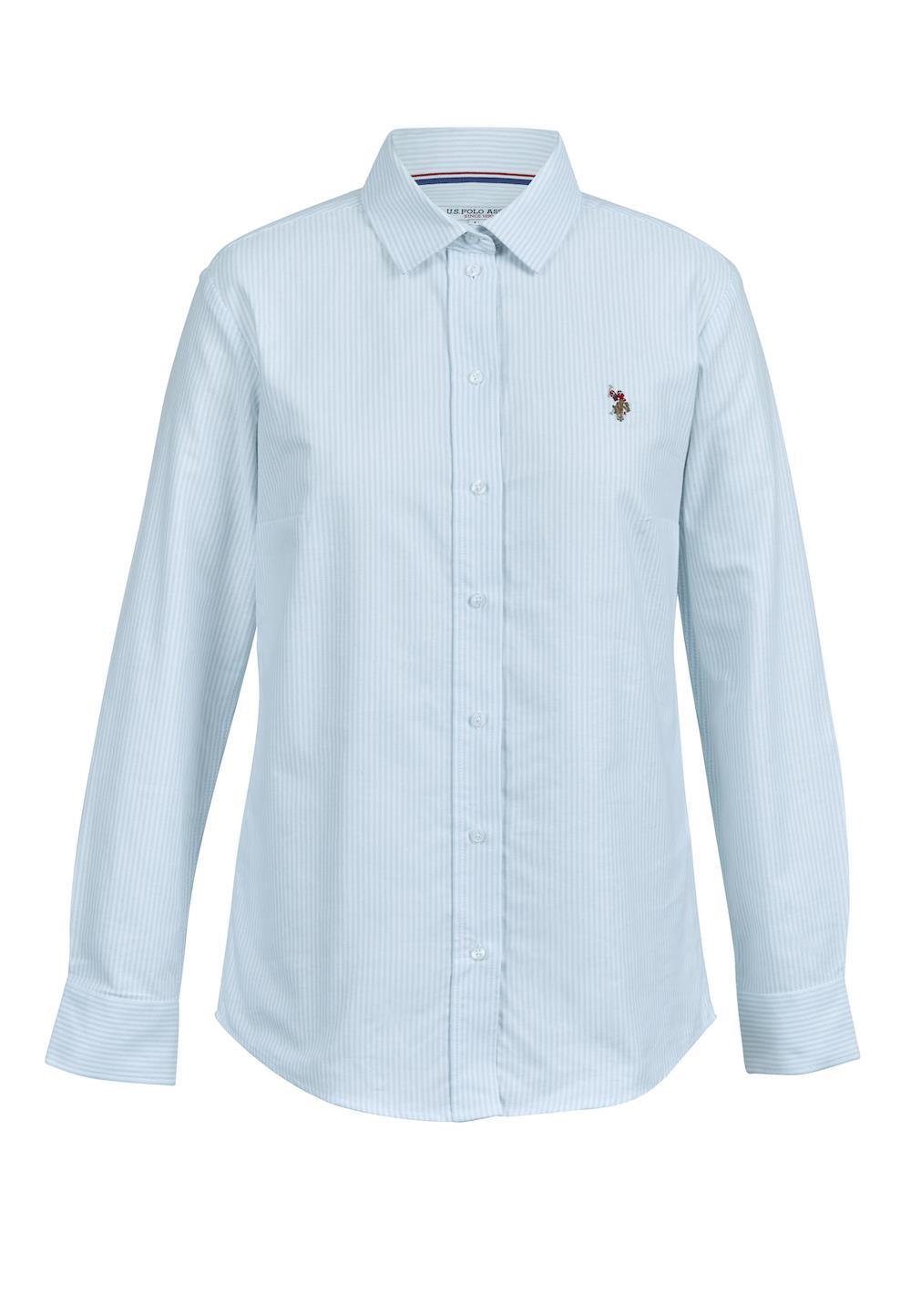 Gina Oxford Skjorte - Light Blue Stripes