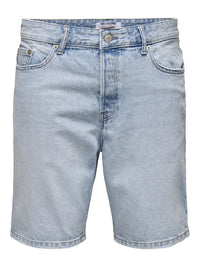 Edge Denim Shorts 2041 - Light Blue Denim