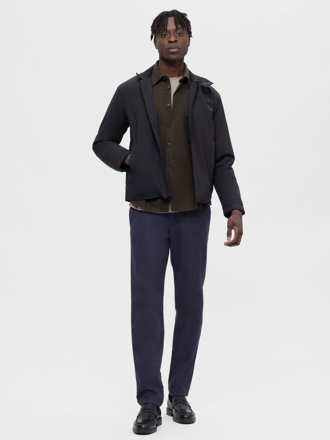 Miles Børstet Chinos  175 - Dark Sapphire