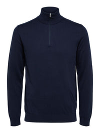 Berg Genser Half Zip - Navy Blazer