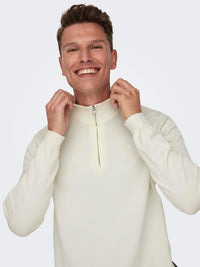 Wyler Half Zip - Star White