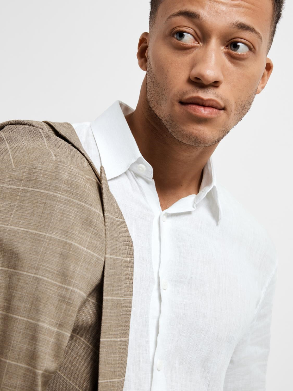 Kylian Regular Linskjorte - White