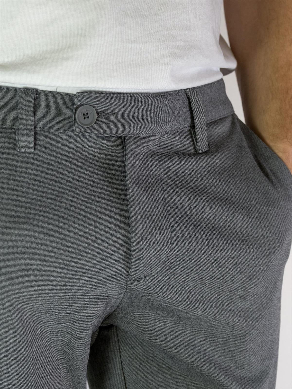 Regular Flex pant 0209 - Medium Grey Melange Only & Sons