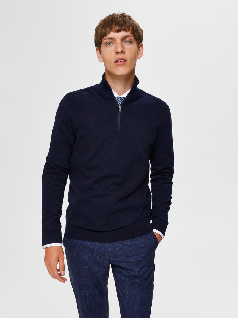 Berg Genser Half Zip - Navy Blazer