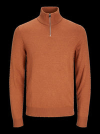 Emil Half Zip Genser - Mocha Bisque