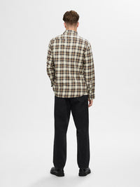 Owen Regular Flanellskjorte - Asphalt Checks Selected Homme