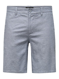 Mark Cotton Linen Shorts 0011 - Flint Stone