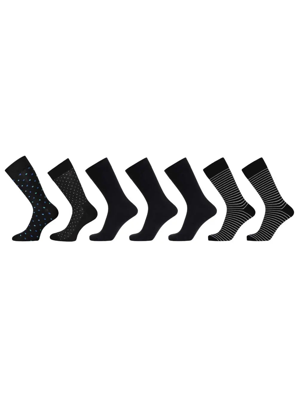 7-pack Bambussokker - Black Mix Dovre