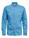Rick Oxford Denim Skjorte - Medium Blue Denim