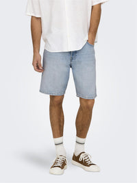 Edge Denim Shorts 2041 - Light Blue Denim