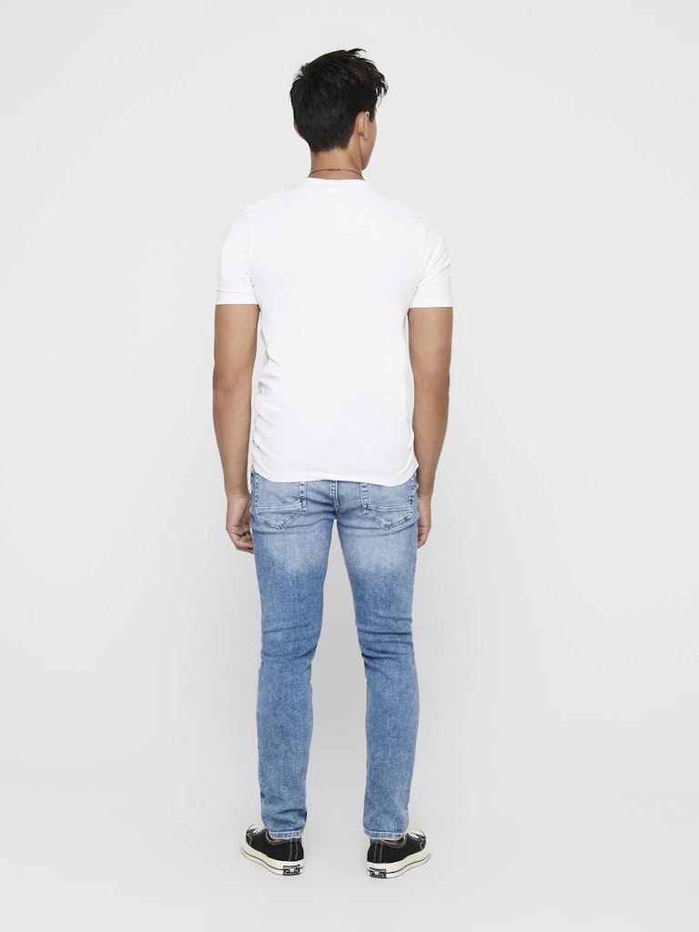 Basic Stretch T-Skjorte Rund hals - White Only & Sons