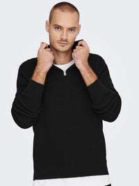 Phil Genser Half Zip - Black