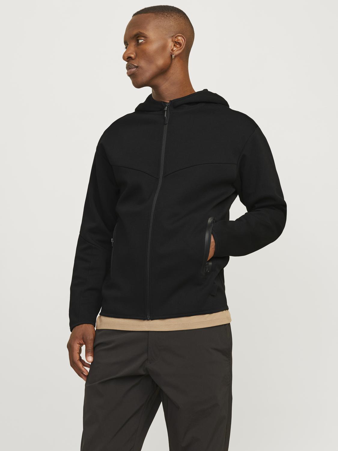 Fusion Hettegenser m/zip - Black