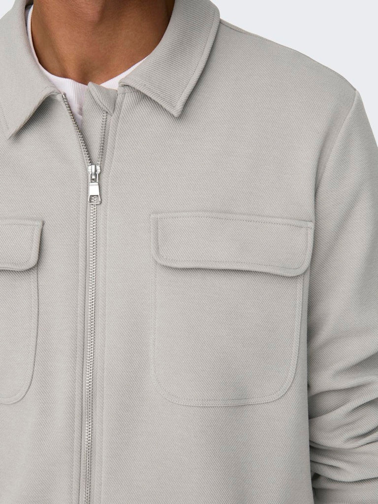 Kodyl Overshirt Full Zip - Ash