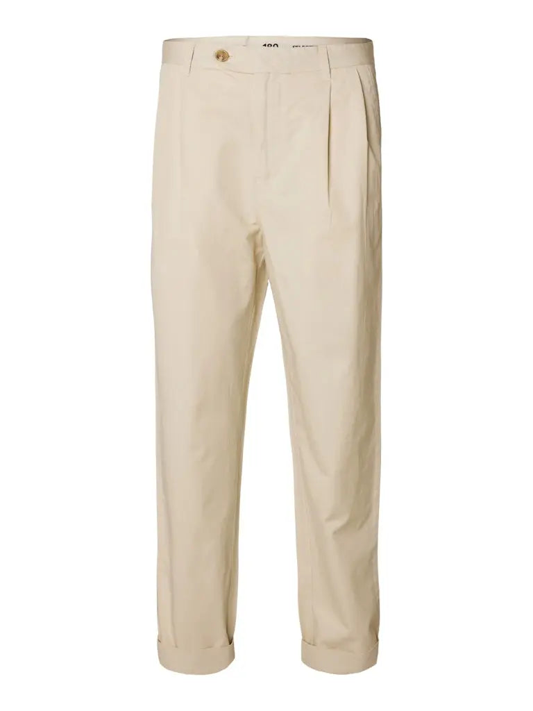 Adam Pleat Pants 180 - Fog Selected Homme