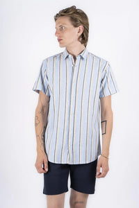 Aggasi Linskjorte SS - Summer Blue Marcus