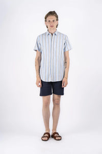 Aggasi Linskjorte SS - Summer Blue Marcus