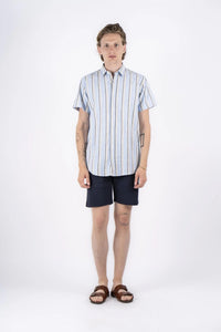 Aggasi Linskjorte SS - Summer Blue Marcus