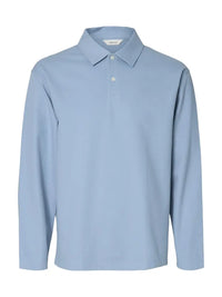 Aiden LS Polo - Dusty Blue Selected Homme