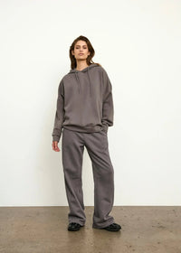 Alden Oversized Hettegenser - Charcoal Gray Noisy May