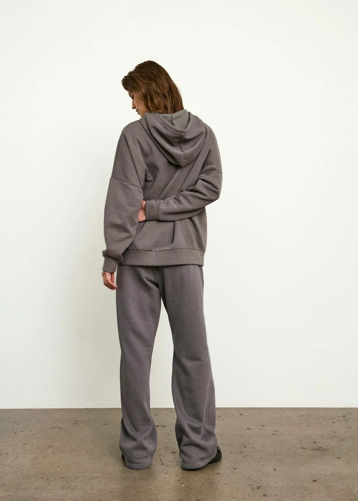 Alden Oversized Hettegenser - Charcoal Gray Noisy May