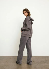 Alden Oversized Hettegenser - Charcoal Gray Noisy May