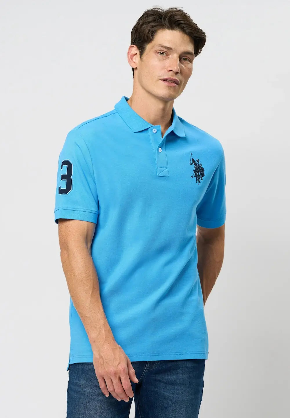 Alfredo Polo Pique - Azure Blue U.S. Polo Assn.
