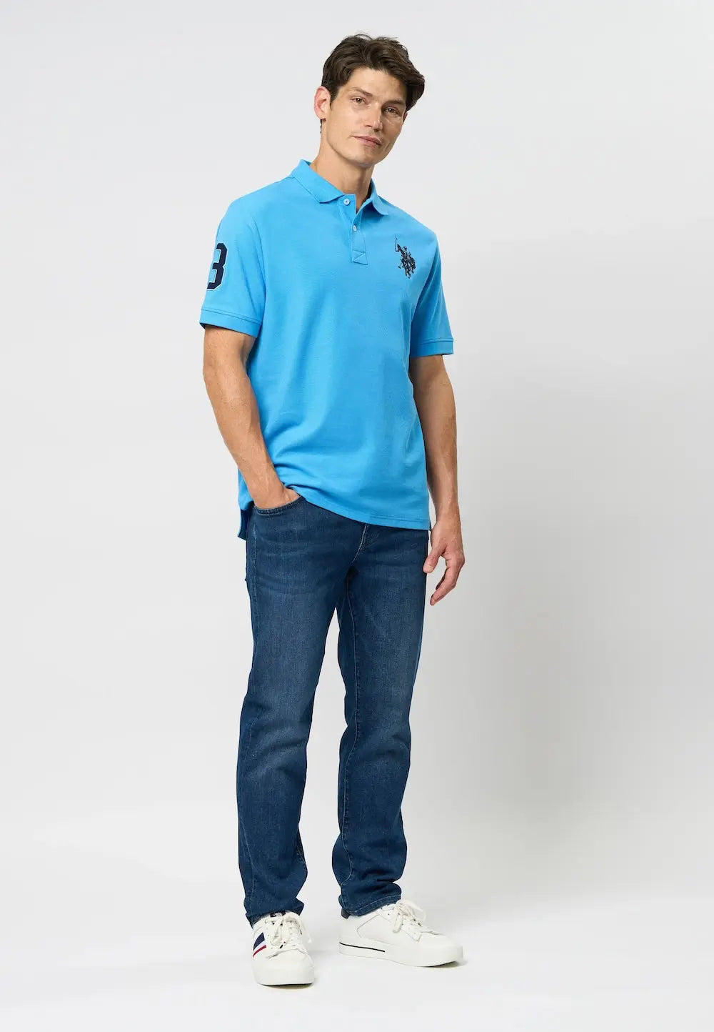 Alfredo Polo Pique - Azure Blue U.S. Polo Assn.