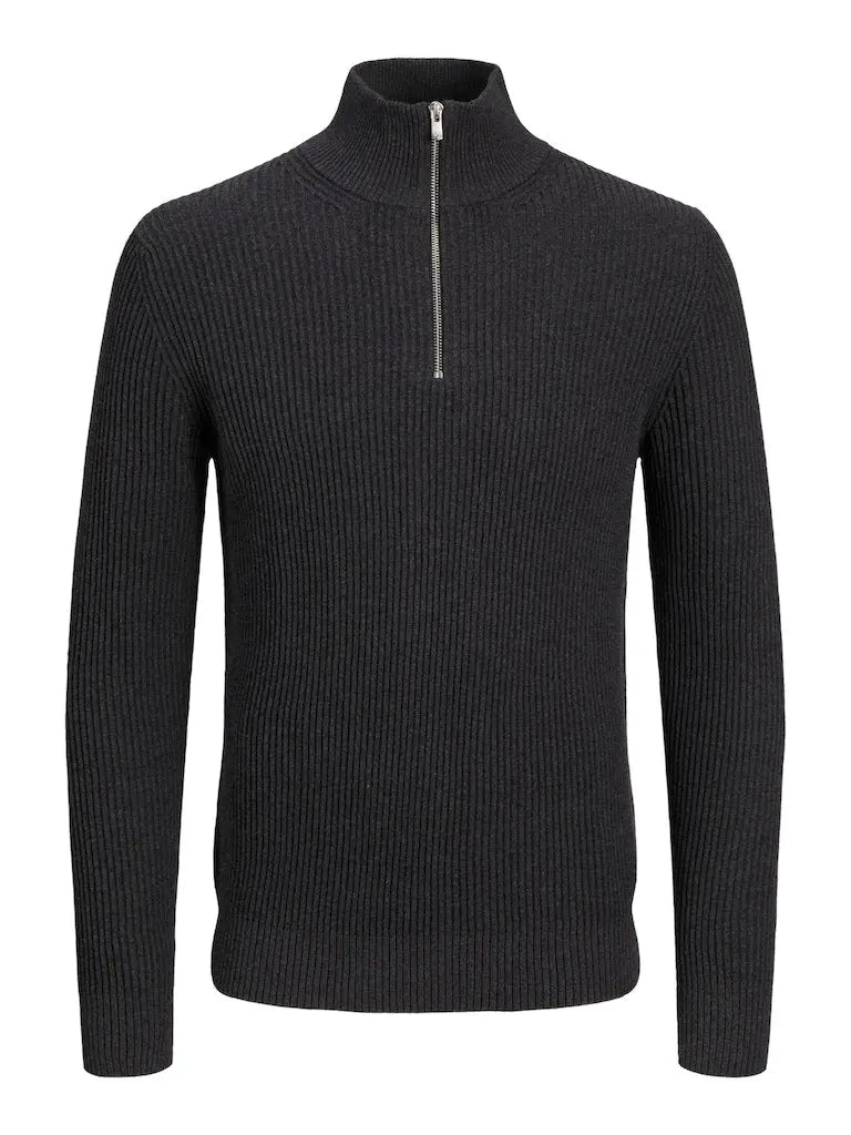 Aliam Genser Half Zip - Dark Grey Melange JJ Rebel