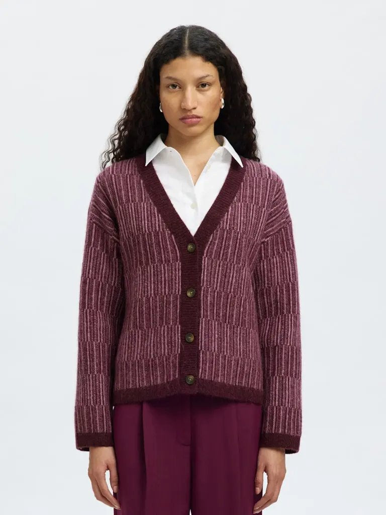 Alva Cardigan - Fig Detail Selected Femme