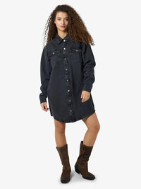 Alva Denimskjorte 387 Lang - Black Denim Noisy May