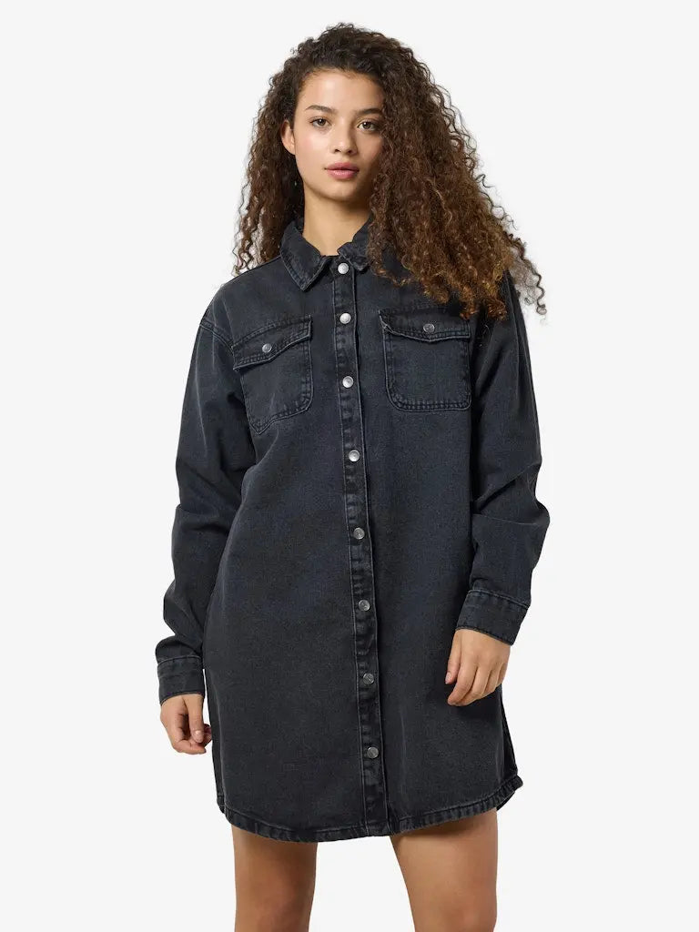 Alva Denimskjorte 387 Lang - Black Denim Noisy May