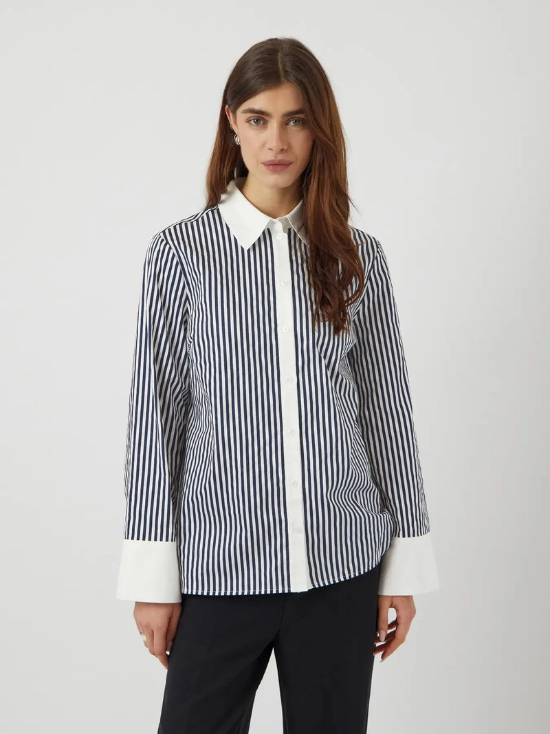 Anne Skjorte - Navy Blazer Stripes Y.A.S