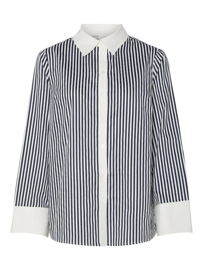 Anne Skjorte - Navy Blazer Stripes Y.A.S