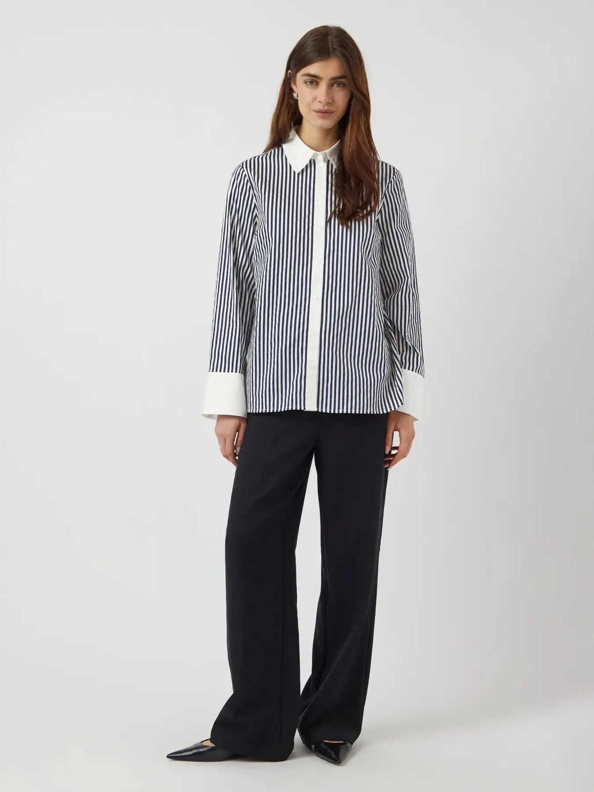 Anne Skjorte - Navy Blazer Stripes Y.A.S