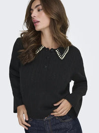 April Pologenser Pearls - Black JDY