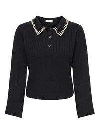 April Pologenser Pearls - Black JDY