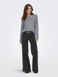 April Pologenser Pearls - Medium Grey Melange JDY