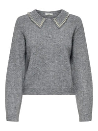 April Pologenser Pearls - Medium Grey Melange JDY