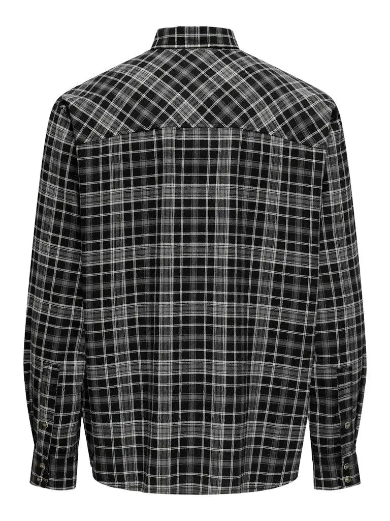 Archer Flanellskjorte - Black Checks Only & Sons